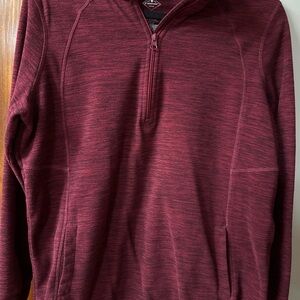 St. John's Bay  Maroon Half Zip-Up Sweater